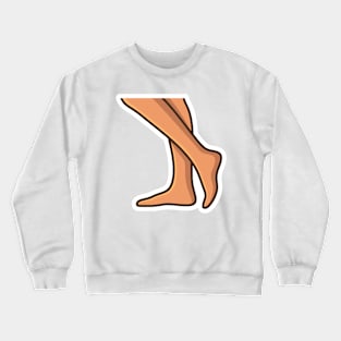 Human Feet Sticker vector illustration. People fashion icon concept. Human foot for medical health care sticker vector design with shadow. Crewneck Sweatshirt